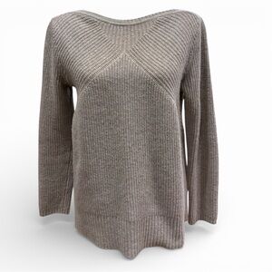 MADEWELL Tan Merino Wool Ribbed Crewneck Sweater Size S